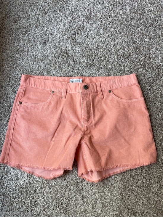 Carve Designs Pants - Carve Designs Sz 10 Peach Coral Corduroy Cutoff Shorts 3.5” Inseam